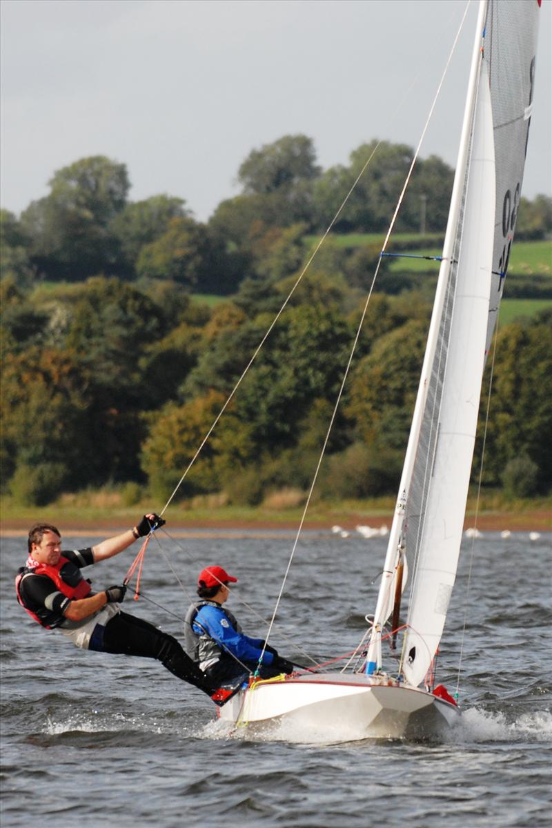 Maria Richards and Dave Nicholls compete at Chew photo copyright Errol Edwards taken at Chew Valley Lake Sailing Club and featuring the Fireball class