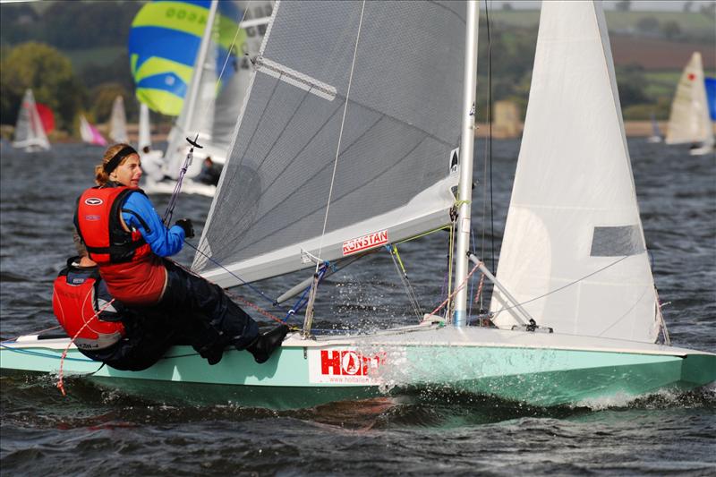 Mark and Helen Dinwoodie compete at Chew photo copyright Errol Edwards taken at Chew Valley Lake Sailing Club and featuring the Fireball class