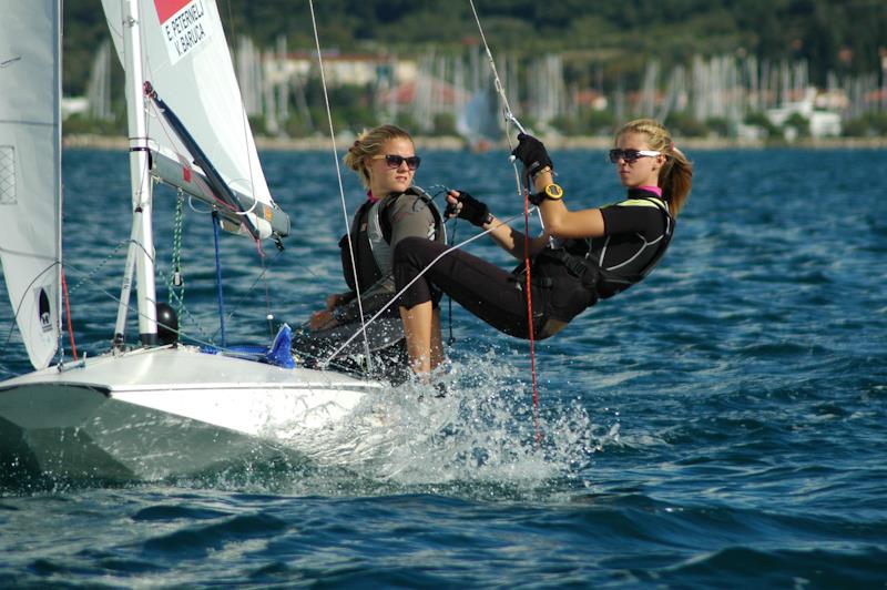 Eva Peternelj and Valentina Baruca during the Fireball European Championship - photo © Jakica Jesih