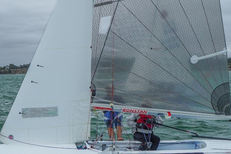 26 boats hit the water on the opening day of the 2019 Australian Fireball Nationals photo copyright Jordan Roberts taken at Royal Geelong Yacht Club and featuring the Fireball class