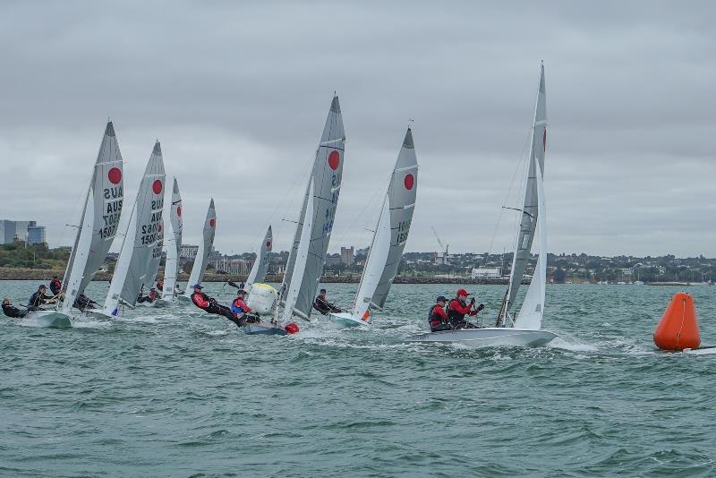 Racing was close on the waters of Corio Bay, Geelong - 2019 Australian Fireball Nationals, Day 1 photo copyright Jordan Roberts taken at Royal Geelong Yacht Club and featuring the Fireball class