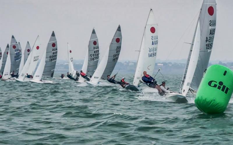 Day 2 of the Australian Fireball Nationals photo copyright Jordan Roberts taken at Royal Geelong Yacht Club and featuring the Fireball class