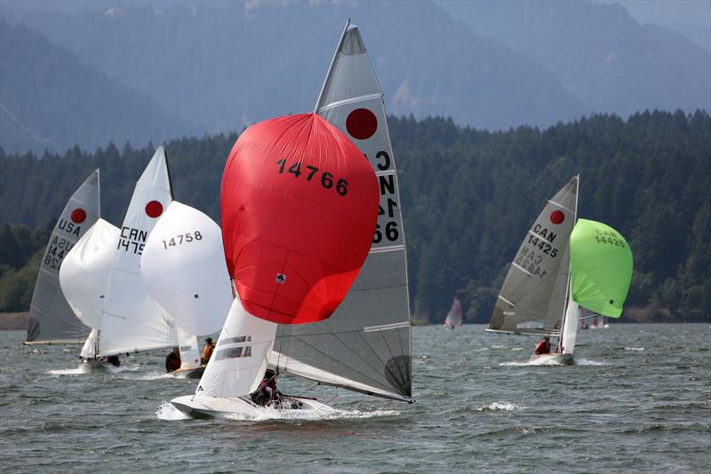 Racecourse action at the Columbia River Gorge Sailing Association's annual Columbia Gorge One-Design Regatta photo copyright Jan Anderson taken at  and featuring the Fireball class