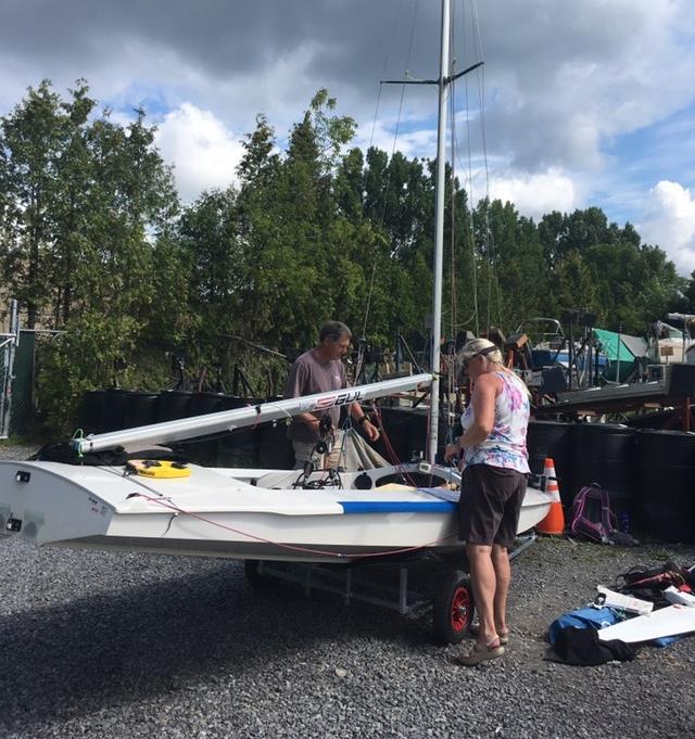 Fireball North American Championships - day 1 photo copyright Derian Scott taken at Pointe Claire Yacht Club and featuring the Fireball class