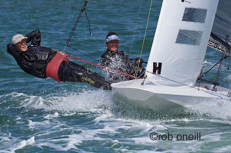 Dave Hall and Paul Constable during race 1 - Fireballs at Chichester Harbour Race Week photo copyright Rob O'Neill taken at Hayling Island Sailing Club and featuring the Fireball class