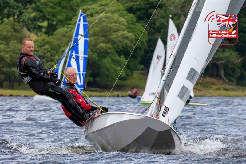 Keith McDonald and Andrew Brittain during the Bala Long Distance Weekend 2022 photo copyright Tim Olin / www.olinphoto.co.uk taken at Bala Sailing Club and featuring the Fireball class