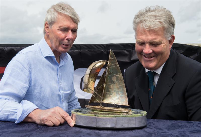 (l-r) Neil Cramer, chairman of the Irish Fireball Association and Joe Gilmartin, commodore of Lough Derg Yacht Club - photo © Frank Miller