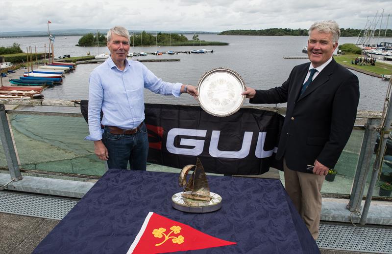 (l-r) Neil Cramer, chairman of the Irish Fireball Association and Joe Gilmartin, commodore of Lough Derg Yacht Club photo copyright Frank Miller taken at Lough Derg Yacht Club and featuring the Fireball class