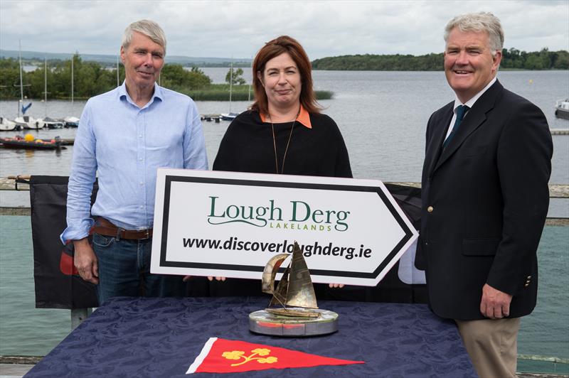 (l-r) Neil Cramer, chairman of the Irish Fireball Association, Sinead Cahalan, Tourism Marketing Officer at Tipperary Co Council and Joe Gilmartin, commodore of Lough Derg Yacht Club - photo © Frank Miller