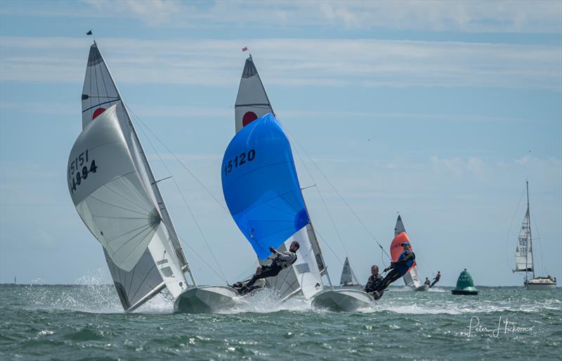 Champagne sailing inside Chichester Harbour during the Seldén Fireball 60th Anniversary Celebration at HISC photo copyright Peter Hickson taken at Hayling Island Sailing Club and featuring the Fireball class