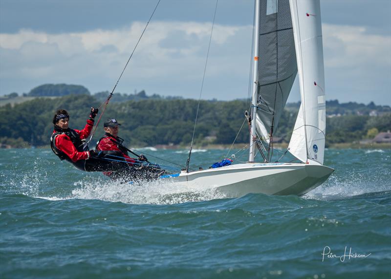 Dave and Fiona Sayce during the Seldén Fireball 60th Anniversary Celebration at HISC photo copyright Peter Hickson taken at Hayling Island Sailing Club and featuring the Fireball class