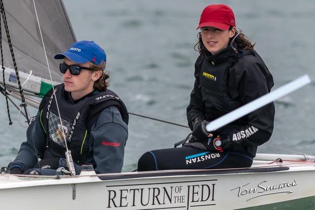 Return of the Jedi (Ben Garner & Sam Williamson) showing their secret weapon - Fireball State Titles at Royal Geelong  Yacht Club photo copyright Tom Smeaton taken at Royal Geelong Yacht Club and featuring the Fireball class