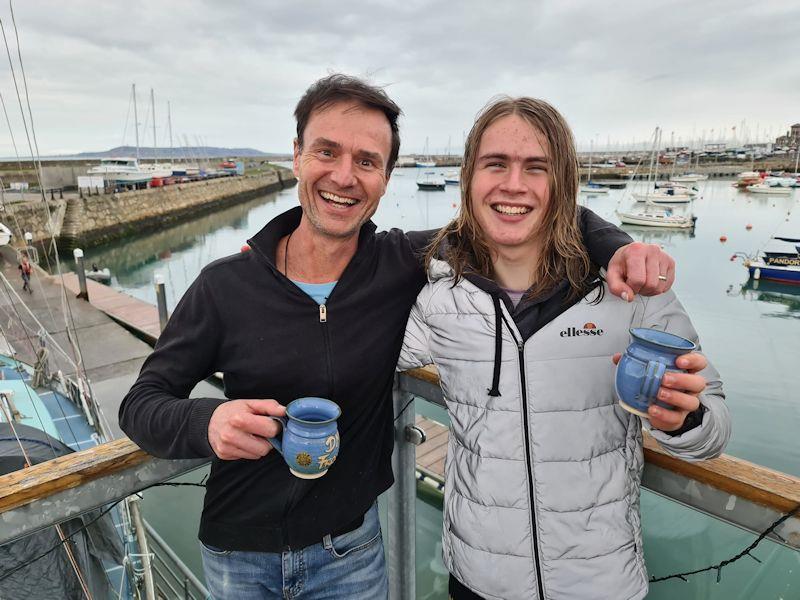 Paul (L) and Morris (R) ter Horst, PY Mug winners - Viking Marine DMYC Frostbite Series 2 day 12 photo copyright Frank Miller taken at Dun Laoghaire Motor Yacht Club and featuring the Fireball class