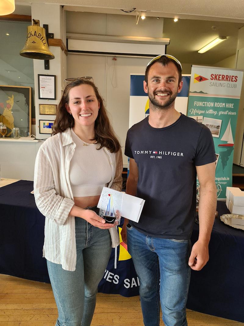 2nd place Josh & Cara at the Fireball Leinster Championships at Skerries photo copyright Frank Miller taken at Skerries Sailing Club and featuring the Fireball class