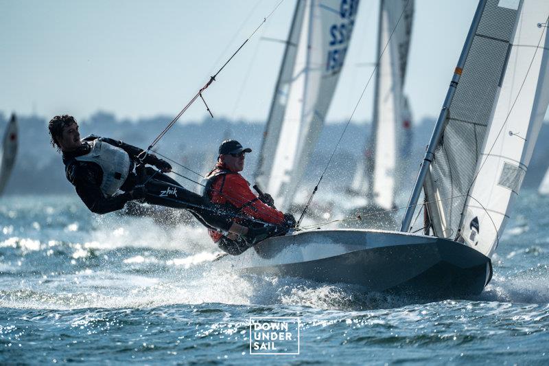 Ben Schulz and Angus Higgins in Rip Tide - Fireball Worlds at Geelong day 1 - photo © Alex Dare, Down Under Sail