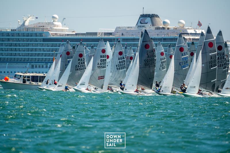 The breeze freshened for the second race - Fireball Worlds at Geelong day 2 photo copyright Alex Dare, Down Under Sail taken at Royal Geelong Yacht Club and featuring the Fireball class