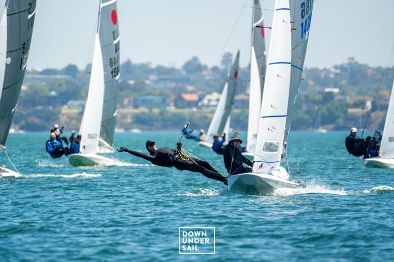 John Heywood and Daniel George on Renegade had a solid day - Fireball Worlds at Geelong day 2 - photo © Alex Dare, Down Under Sail
