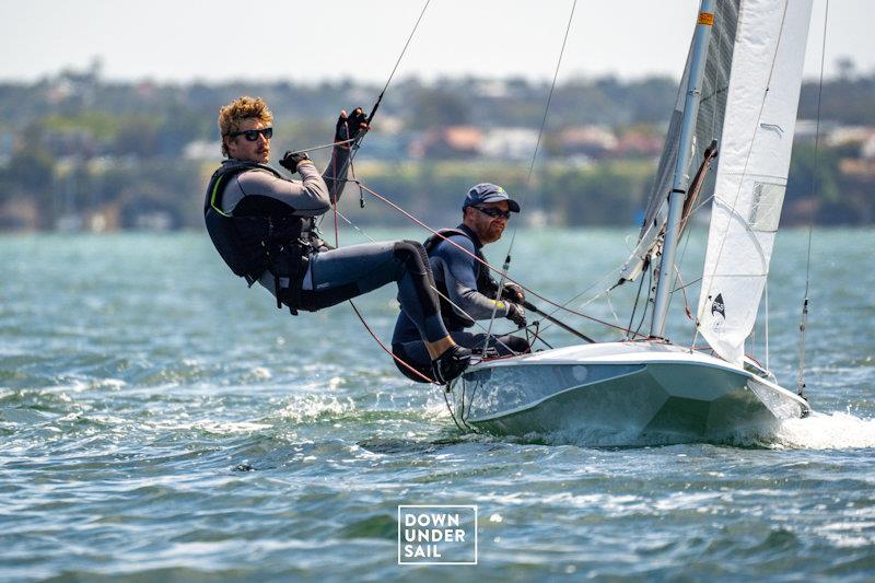 Ben Knoop and James Belton on Fierce Creature sit in seventh overall - Fireball Worlds at Geelong day 5 - photo © Alex Dare, Down Under Sail