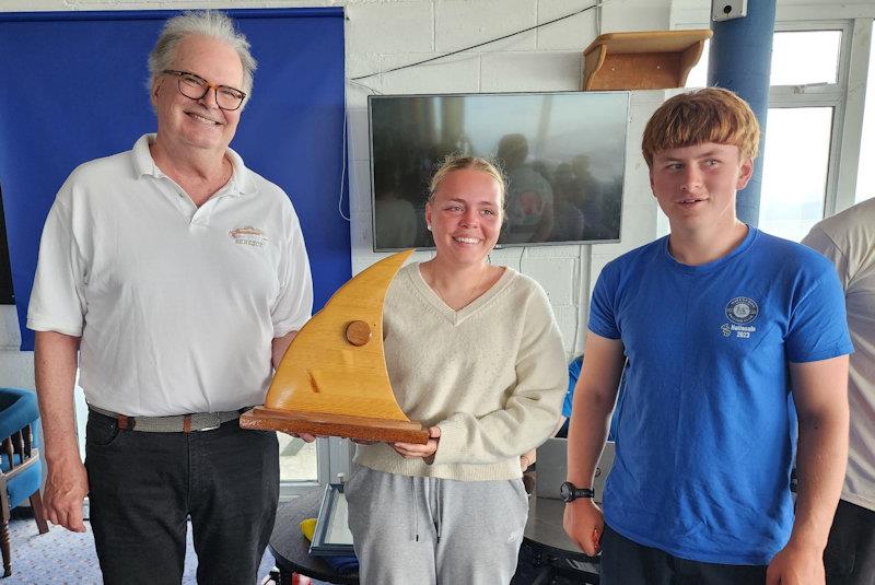Cora McNaughton and Sean Lemonier win the classic trophy - Fireball Irish National Championship at Tralee Bay - photo © Frank Miller