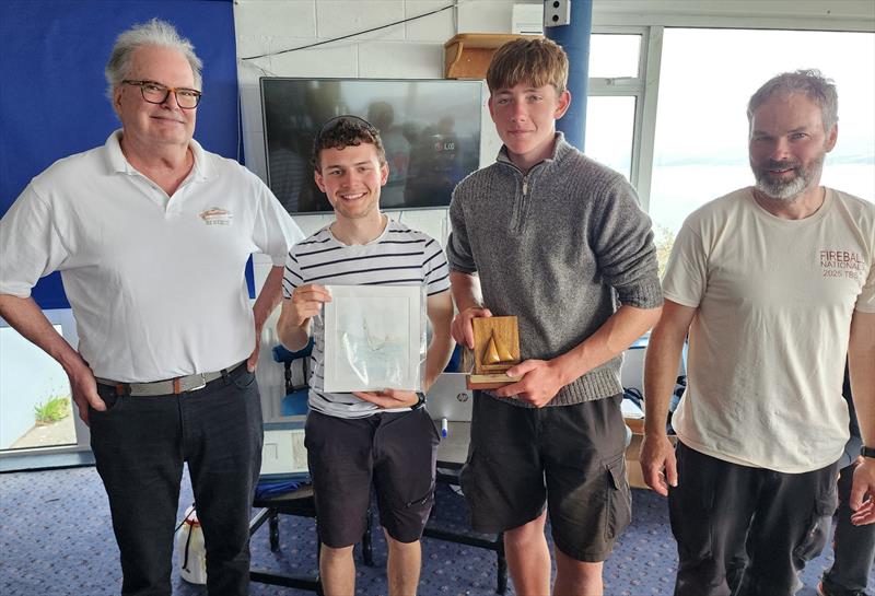 Jack McNaughton and Olin Bateman win the youth trophy - Fireball Irish National Championship at Tralee Bay - photo © Frank Miller