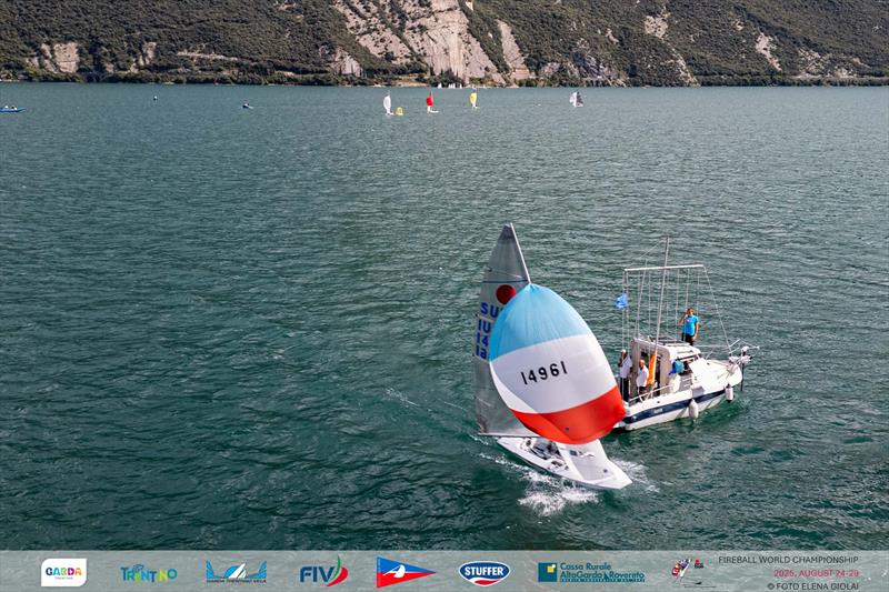 Switzerland's Yves Mermod & Maja Siegenthaler win the 2025 Fireball World Championship photo copyright Elena Giolai taken at Circolo Vela Arco and featuring the Fireball class