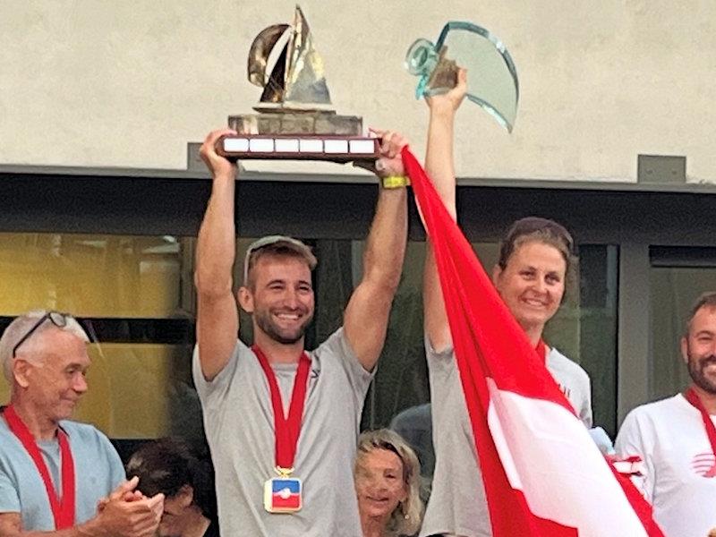 Switzerland's Yves Mermod & Maja Siegenthaler win the 2025 Fireball World Championship - photo © Elena Giolai
