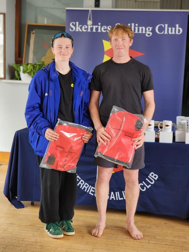 Bella Waterman and Chris Bateman finish 2nd in the Fireball Leinster Championship at Skerries photo copyright Frank Miller taken at Skerries Sailing Club and featuring the Fireball class