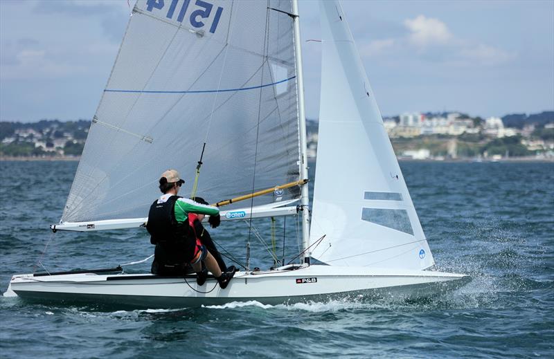 Daniel and Harry Thompson on Day 3 of the 2026 Fireball World Championship at the Royal Torbay Yacht Club - photo © Mark Jardine