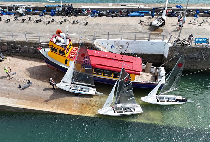 The slipway on Day 3 of the 2026 Fireball World Championship at the Royal Torbay Yacht Club photo copyright Mark Jardine taken at Royal Torbay Yacht Club and featuring the Fireball class