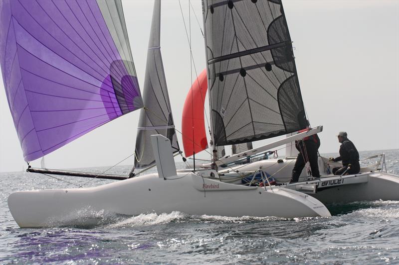 Ultraviolet in the Firebird class at Falmouth Week 2018 photo copyright Cafe Mylor taken at Mylor Yacht Club and featuring the Firebird class