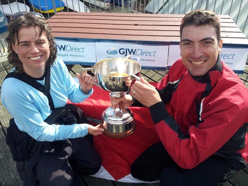 Gore winners Ben Lumby and Liz Evans at the GJW Direct Firefly nationals in Weymouth photo copyright Lucy Boreham taken at Weymouth Sailing Club and featuring the Firefly class