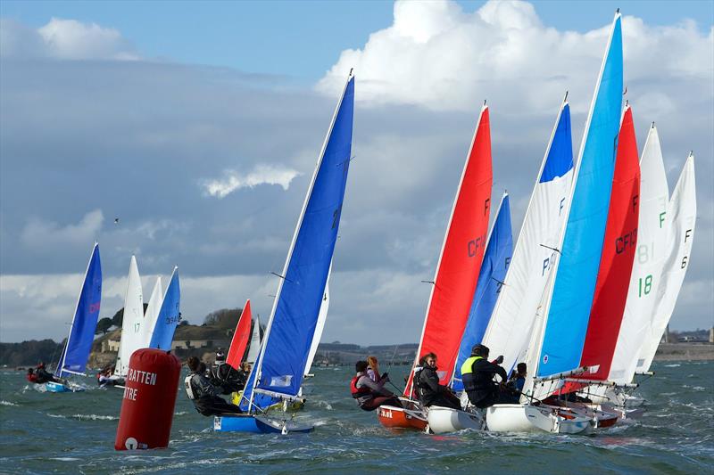 Action from the 2014 University Fleet Racing Championships photo copyright Sean Clarkson taken at Mount Batten Centre for Watersports and featuring the Firefly class