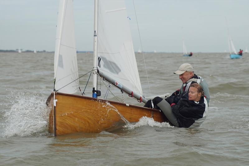 Guy Davison & Sally Wakefield in Lynestra finish 2nd in the 2017 GJW Direct Firefly Nationals photo copyright Frances Davison taken at Felixstowe Ferry Sailing Club and featuring the Firefly class