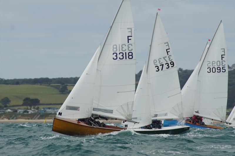 Early winners Davison and Wakefield in Lynestra 3318 pulling ahead in the 2nd points race in 25 knots during the Firefly Nationals at Abersoch photo copyright Frances Davison taken at South Caernarvonshire Yacht Club and featuring the Firefly class