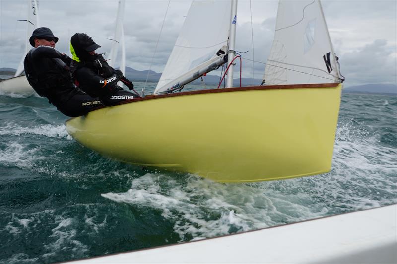 Alex and son Thomas Davey powering through the Tuesday 4th race gate start during the Firefly Nationals at Abersoch - photo © Frances Davison