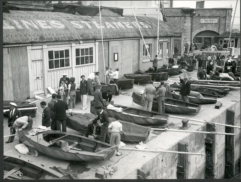 Boats were allocated to helms on the basis of a ballot, though many were found to have flaws, such as pitted and corroded foils - photo © Torquay Library / Henshall
