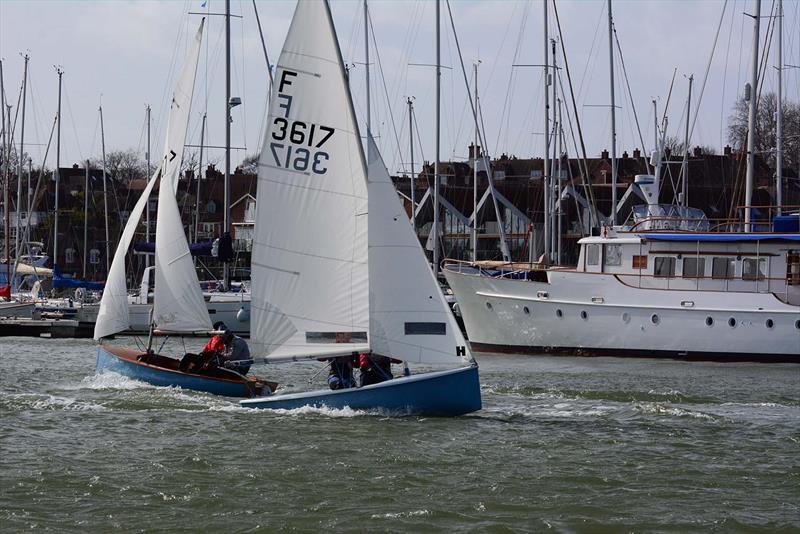 Iris, Bob & Mel Sherrington, during the 2019 Hamble Warming Pans - photo © Trevor Pountain