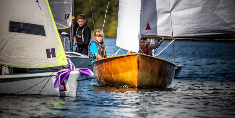 Sammy Fell on her way to victory in the Juniors during Bart's Bash 2019 at Burghfield photo copyright www.Sportography.tv taken at Burghfield Sailing Club and featuring the Firefly class