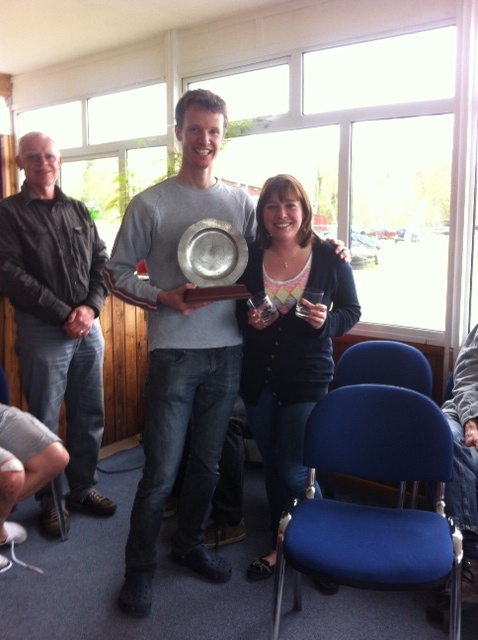 Jamie McEwen & Claire Johns win the Rickmansworth Firefly Open photo copyright Kirsten Smith taken at Rickmansworth Sailing Club and featuring the Firefly class