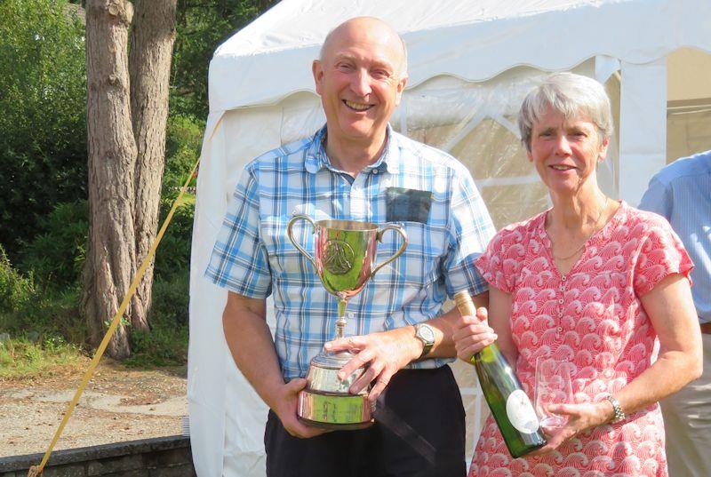 HCP2 Winners, Ian and Margaret Purkis with the magnificent Committee's Cup - Kippford RNLI Regatta Day at Solway YC photo copyright John Sproat taken at Solway Yacht Club and featuring the Firefly class