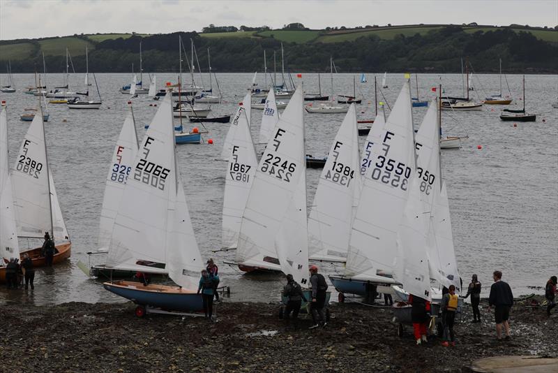 Boats ready and rearing to launch during the Firefly South Westerns at Restronguet photo copyright Ian Symonds taken at Restronguet Sailing Club and featuring the Firefly class