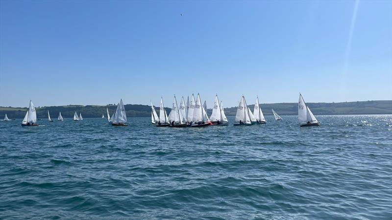 Leeward mark fun during the Firefly South Western Championship at Restronguet photo copyright Liz Evans taken at Restronguet Sailing Club and featuring the Firefly class