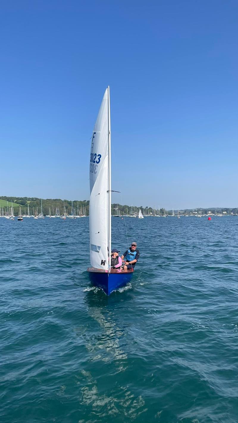 Barney Smith and Katherine Wood during the Firefly South Western Championship at Restronguet photo copyright Liz Evans taken at Restronguet Sailing Club and featuring the Firefly class