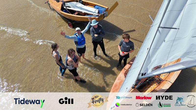 Jono Pank and friends on Day 2 of the 80th Anniversary Firefly Nationals at Tenby - photo © Mark Jardine