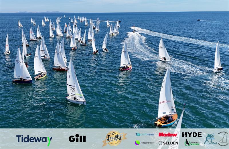 Just after a failed gate start on Day 2 of the 80th Anniversary Firefly Nationals at Tenby - photo © Mark Jardine