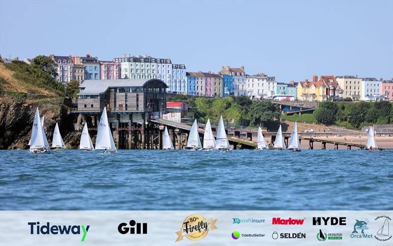 Heading back to shore on Day 4 of the 80th Anniversary Firefly Nationals at Tenby - photo © Mark Jardine