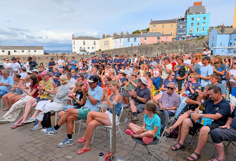 The superbly attended 80th Anniversary Firefly Nationals prize giving at Tenby Sailing Club - photo © Mark Jardine