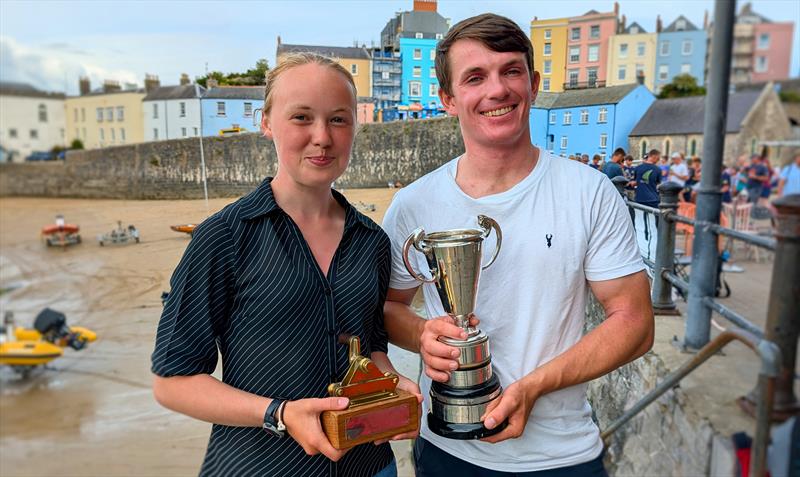 Rhona Enkel and Ben Whaley, 80th Anniversary Firefly National Champions photo copyright Mark Jardine taken at Tenby Sailing Club and featuring the Firefly class