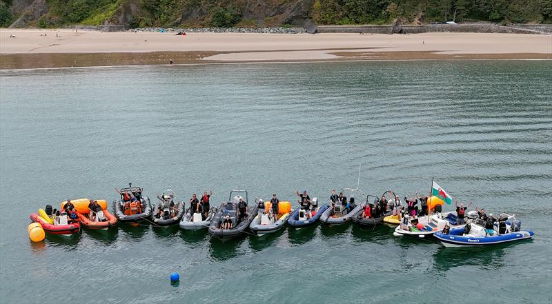 The RIB team gather during the 80th Anniversary Firefly Nationals at Tenby - photo © Mark Jardine