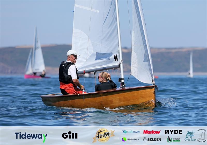 Guy Davison and Sally Wakefield on Day 5 of the 80th Anniversary Firefly Nationals at Tenby - photo © Mark Jardine